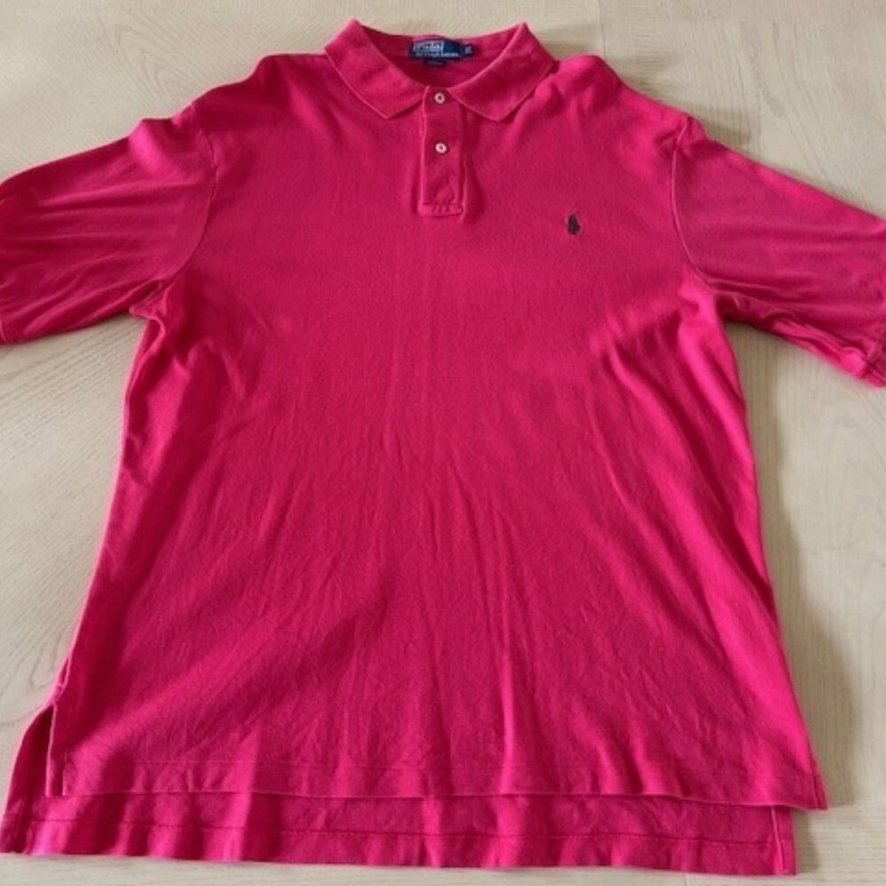 Polo Ralph Lauren Mens XLT Bright Red Golf Soft Polo XLT Tall Cotton Green Pony